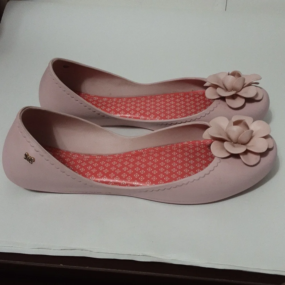 ZAXY Star V‎ Slip On Pink Blossom with Floral Accent Flat Slip On
